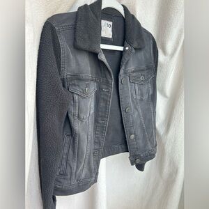 Black denim jacket